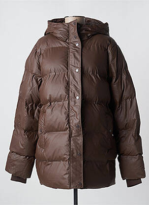 Doudoune poches a capuche marron ICHI femme