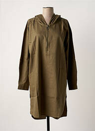 Robe courte manches longues manches longues vert CREAM femme