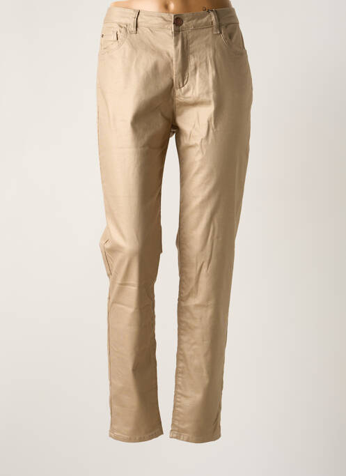 Pantalon slim beige EVA KAYAN pour femme