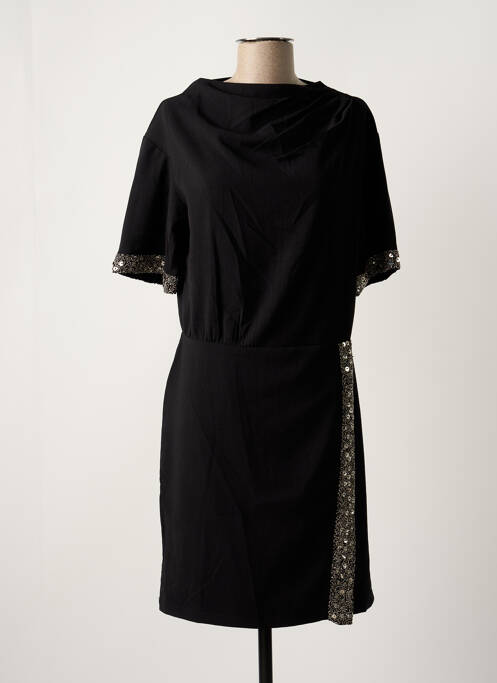 Robe mi-longue noir IKKS pour femme