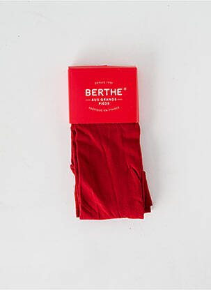 Collants tissage voile rouge clair BERTHE AUX GRANDS PIEDS femme