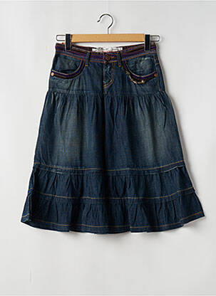 Jupe mi-longue taille normale bleu TAKE TWO femme