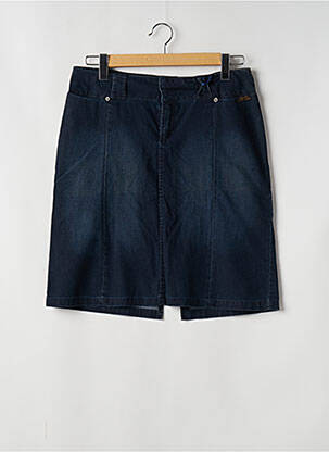 Jupe mi-longue coupe droite bleu TEDDY SMITH femme