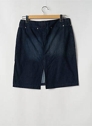 Jupe mi-longue coupe droite bleu TEDDY SMITH femme
