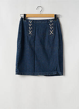 Jupe mi-longue taille normale bleu TEDDY SMITH femme