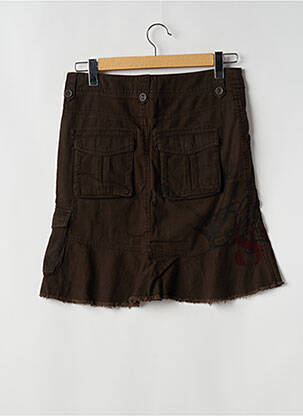 Jupe courte taille normale marron TEDDY SMITH femme