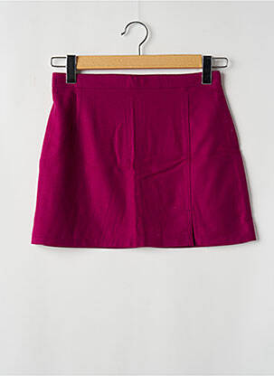 Jupe courte fermeture zippée au dos violet TIM BARGEOT femme