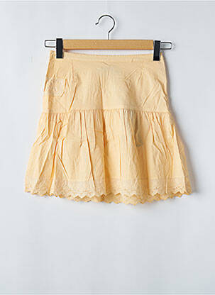 Jupe courte fermeture zip latéral jaune SCHOOL RAG femme