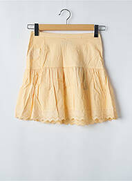 Jupe courte fermeture zip latéral jaune SCHOOL RAG femme