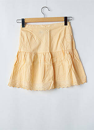 Jupe courte fermeture zip latéral jaune SCHOOL RAG femme