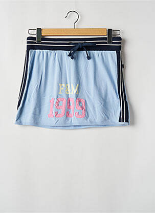 Mini-jupe coupe droite bleu FRANKLIN MARSHALL femme