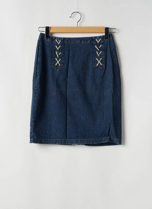 Jupe mi-longue taille normale bleu TEDDY SMITH femme