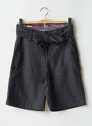 Bermuda taille à pinces taille haute gris AEM'KEI femme