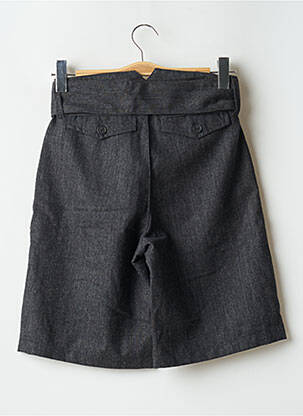 Bermuda taille à pinces taille haute gris AEM'KEI femme