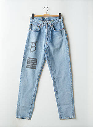 Jeans coupe slim stretch taille haute bleu BONAVENTURE femme