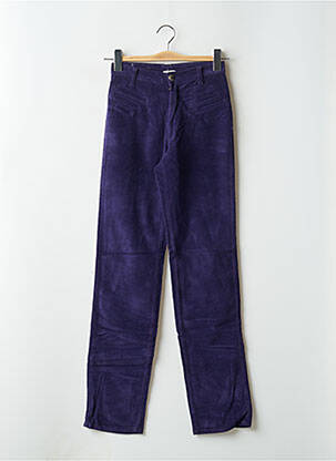 Pantalon droit stretch taille haute violet CASAGRANDE femme