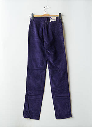Pantalon droit stretch taille haute violet CASAGRANDE femme