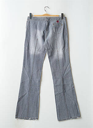 Jeans bootcut fermeture zippée sous rabat scratché taille basse gris CIMARRON femme