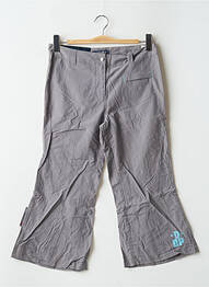 Pantacourt coupe droite taille normale gris DDP femme