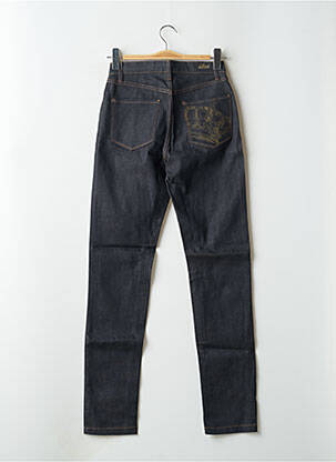 Jeans coupe slim tissage brut taille haute bleu DEEP SOUL femme