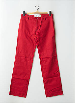 Pantalon droit tissage popeline taille normale rouge DICKIES femme