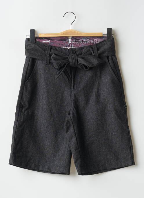 Bermuda taille haute taille haute gris AEM'KEI femme