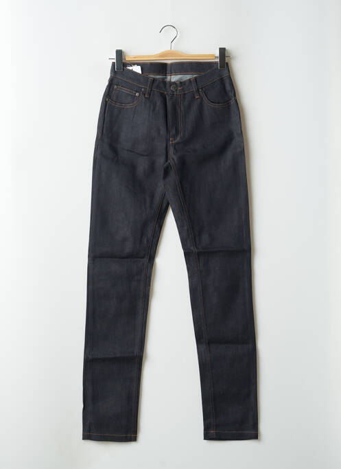 Jeans coupe slim tissage brut taille haute bleu DEEP SOUL femme