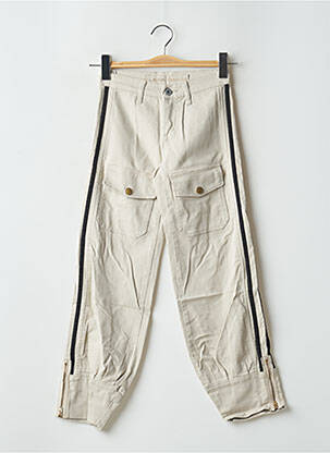 Pantalon cargo tissage popeline taille normale beige LA BRIGADA INTERNACIONAL femme