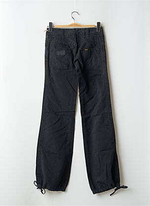 Pantalon 7/8 tissage popeline taille basse noir LOIS femme