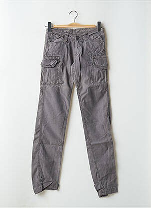 Pantalon cargo tissage popeline taille basse gris LE TEMPS DES CERISES femme