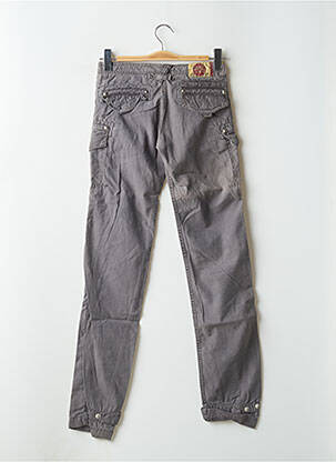 Pantalon cargo tissage popeline taille basse gris LE TEMPS DES CERISES femme