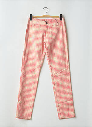 Pantalon slim taille haute taille haute orange MANLY POP femme