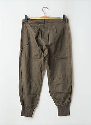Pantalon 7/8 taille à pinces taille basse vert PHARD femme