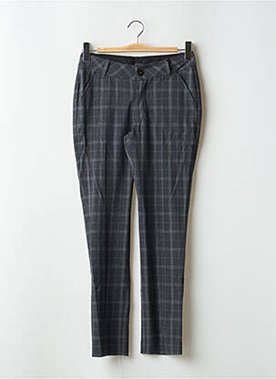 Pantalon chino fermeture zippée sous rabat boutonné taille normale gris RWD femme