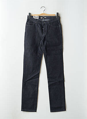 Jeans coupe slim tissage brut taille haute bleu RWD femme