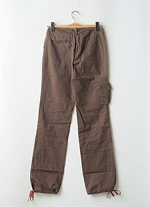Pantalon cargo tissage popeline taille basse marron SESSUN femme