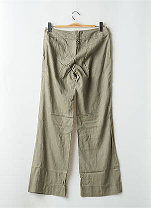 Pantalon large fermeture zippée sous rabat boutonné taille basse vert VERO MODA femme