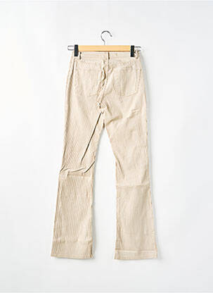 Pantalon flare stretch taille haute beige SCHOOL RAG femme