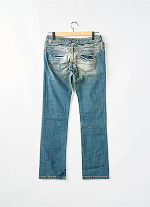 Jeans coupe droite stretch taille basse bleu SCHOOL RAG femme