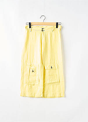 Pantacourt coupe droite taille normale jaune SCHOOL RAG femme