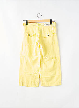 Pantacourt coupe droite taille normale jaune SCHOOL RAG femme