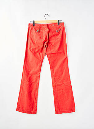 Pantalon droit fermeture zippée sous rabat boutonné taille normale rouge TEDDY SMITH femme