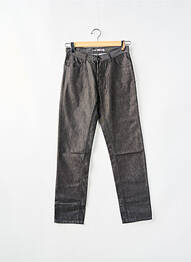 Jeans coupe slim tissage brut taille normale noir TEDDY SMITH femme