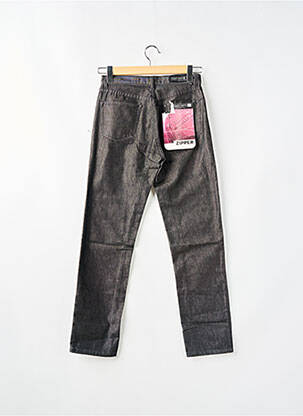 Jeans coupe slim tissage brut taille normale noir TEDDY SMITH femme