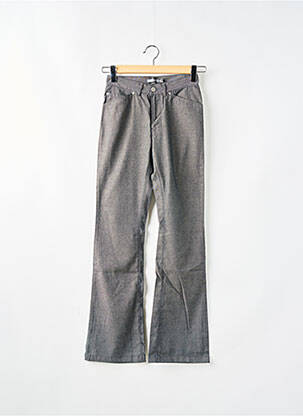 Pantalon droit fermeture zippée sous rabat boutonné gris TEDDY SMITH femme