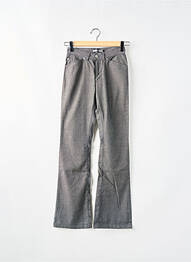 Pantalon droit fermeture zippée sous rabat boutonné gris TEDDY SMITH femme