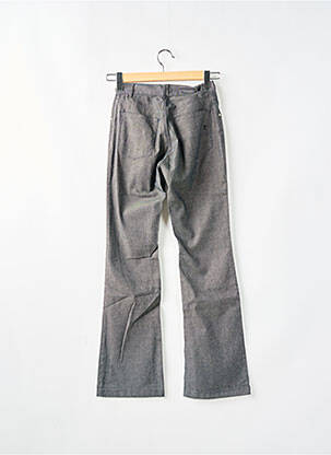 Pantalon droit fermeture zippée sous rabat boutonné gris TEDDY SMITH femme