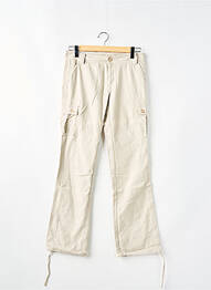 Pantalon cargo coupe droite beige TEDDY SMITH femme