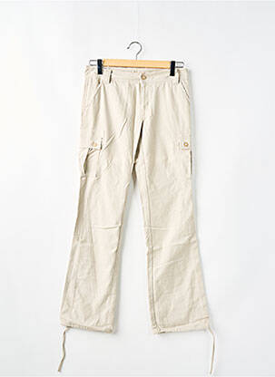 Pantalon cargo coupe droite beige TEDDY SMITH femme