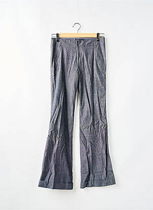 Pantalon large fermeture zip latéral taille normale gris TEDDY SMITH femme